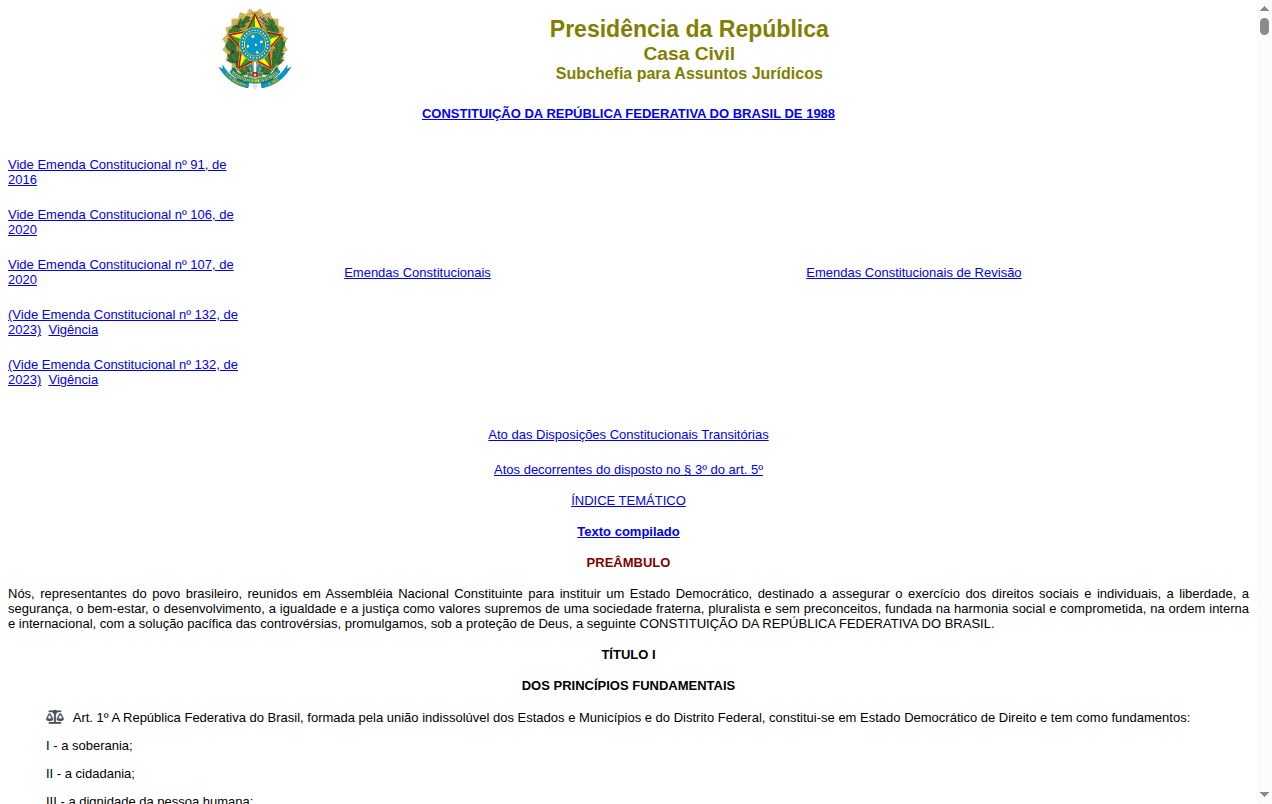 Screenshot de Constituição Federal
