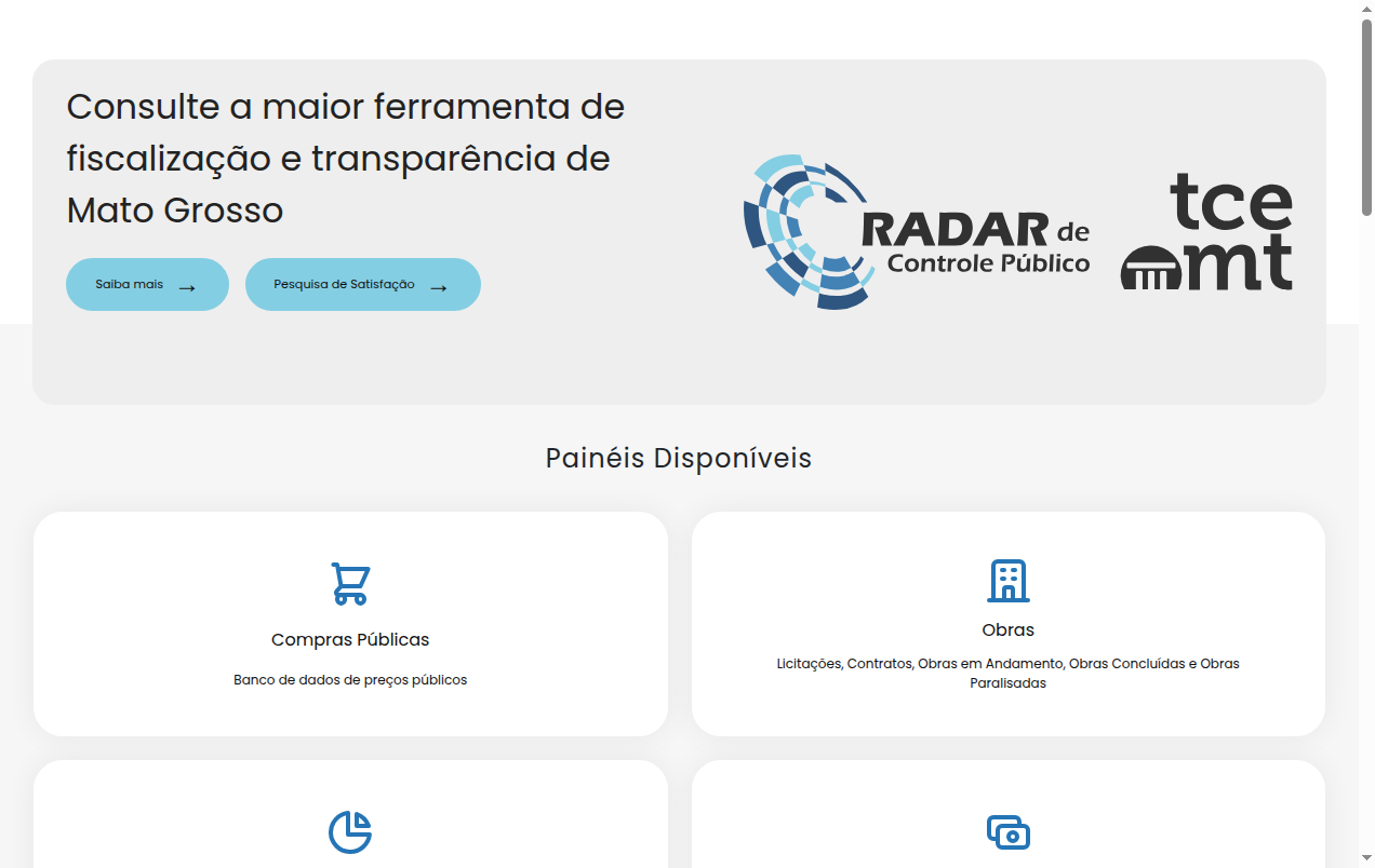Screenshot de Portal Geo Obras Cidadão