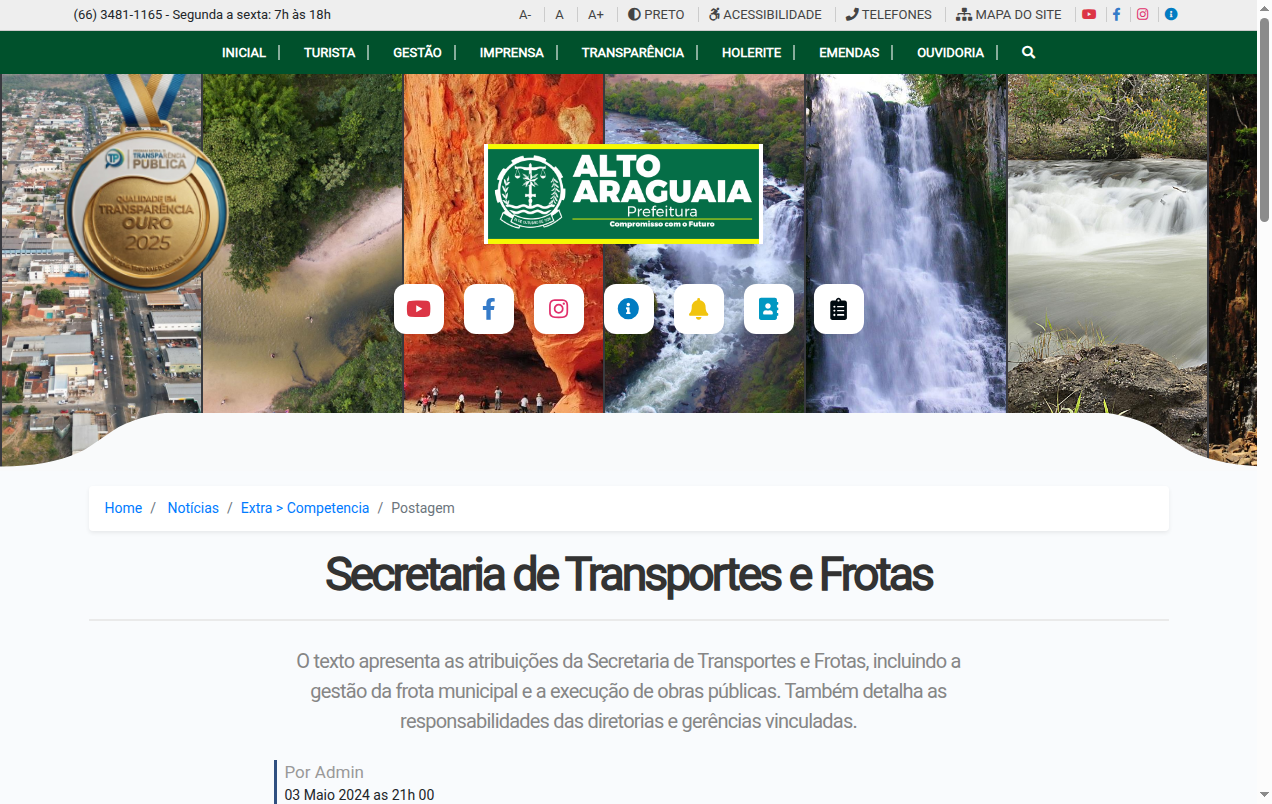 Screenshot de Secretaria de Transportes e Frotas