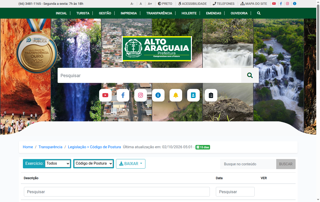 Screenshot de Código de Postura