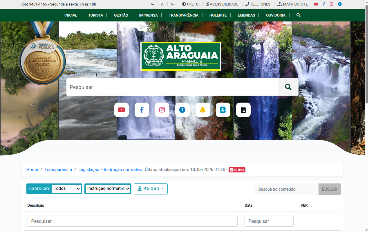 Screenshot de Instrução normativa