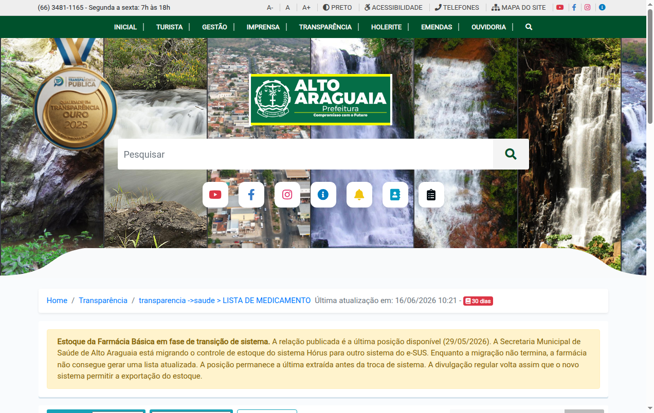 Screenshot de LISTA DE MEDICAMENTO