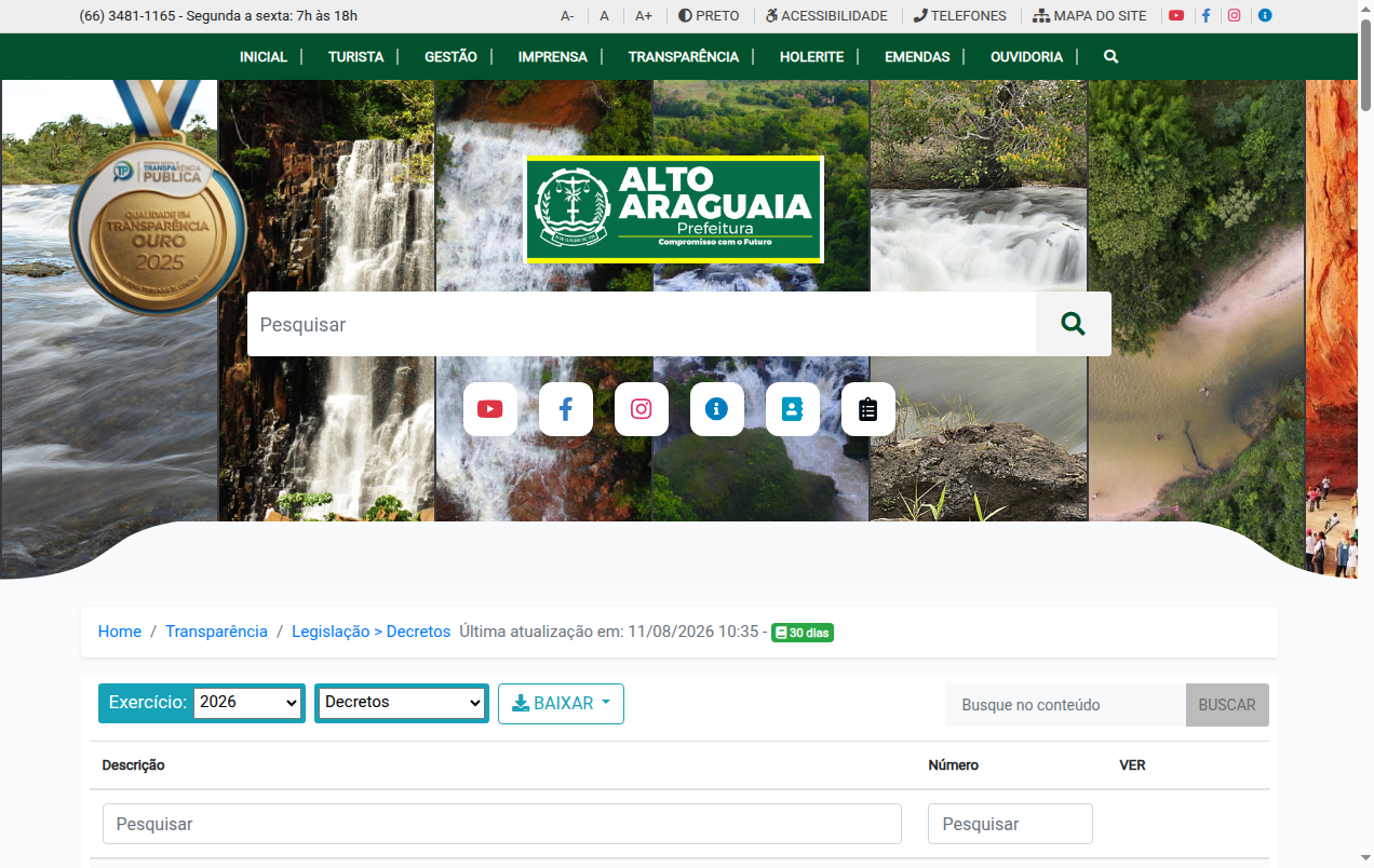 Screenshot de Disponibilidade
