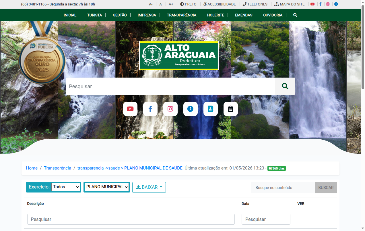 Screenshot de Disponibilidade
