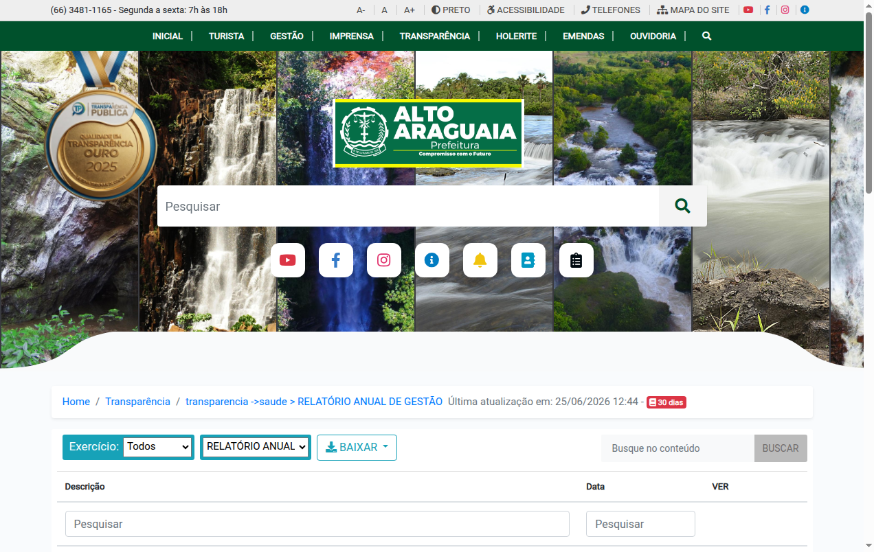 Screenshot de RELATÓRIO ANUAL DE GESTÃO