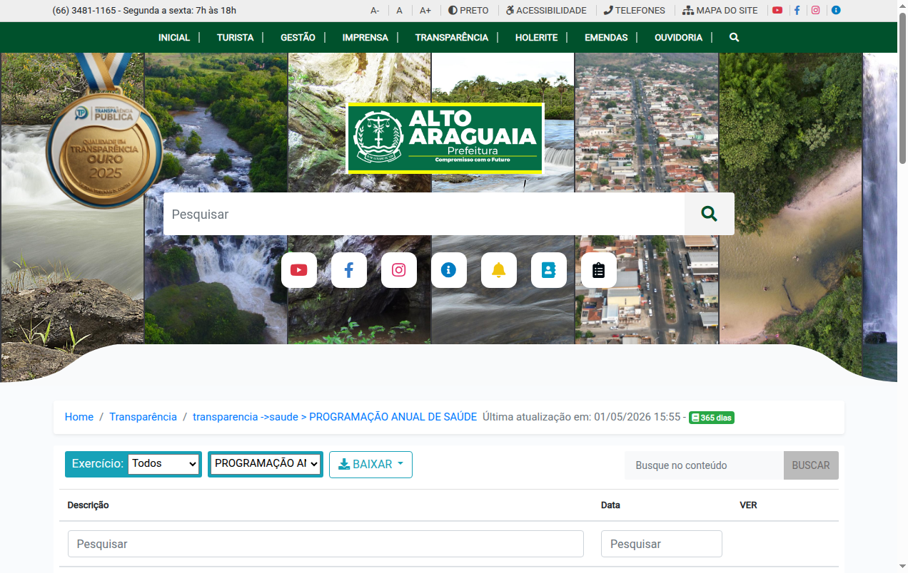 Screenshot de PROGRAMAÇÃO ANUAL DE SAÚDE