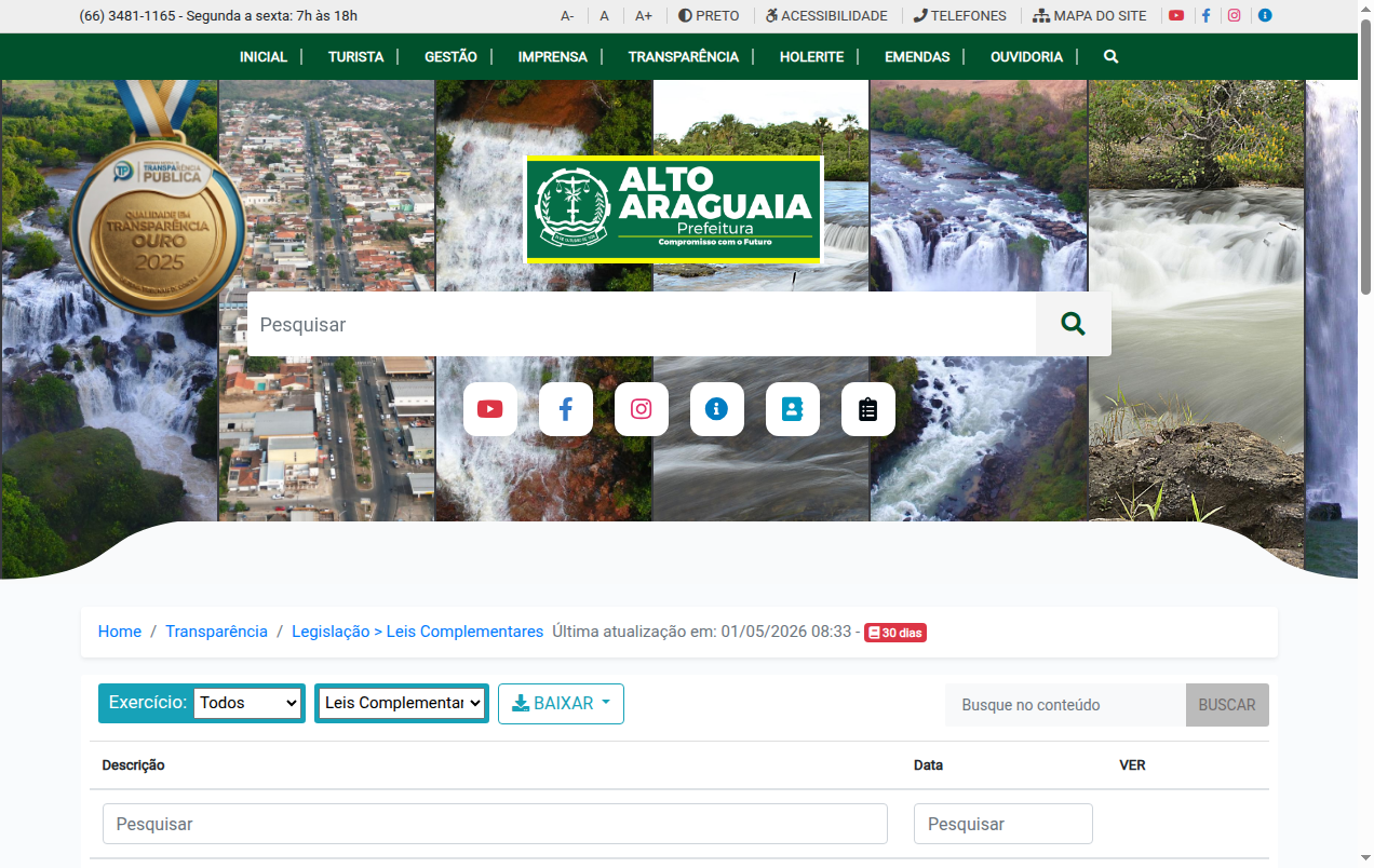 Screenshot de Disponibilidade