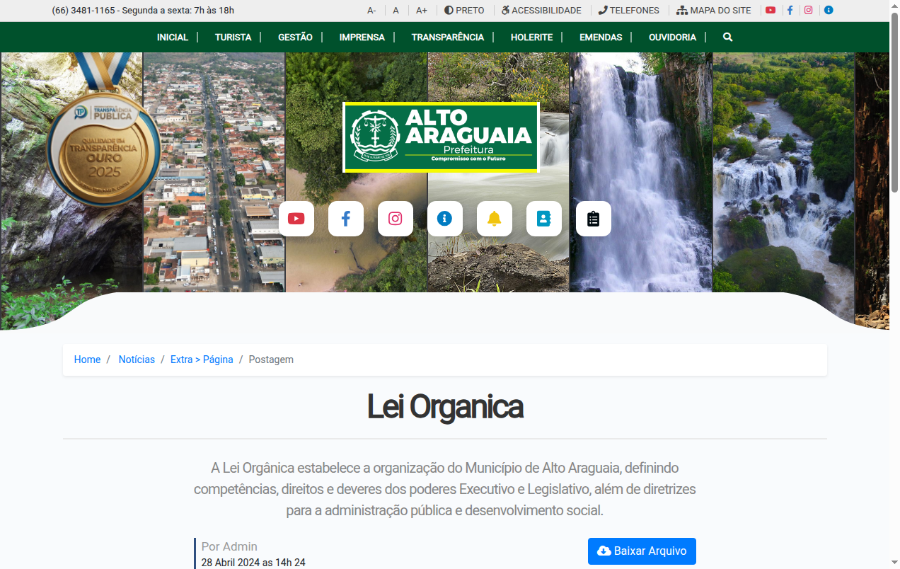 Screenshot de Lei Orgânica
