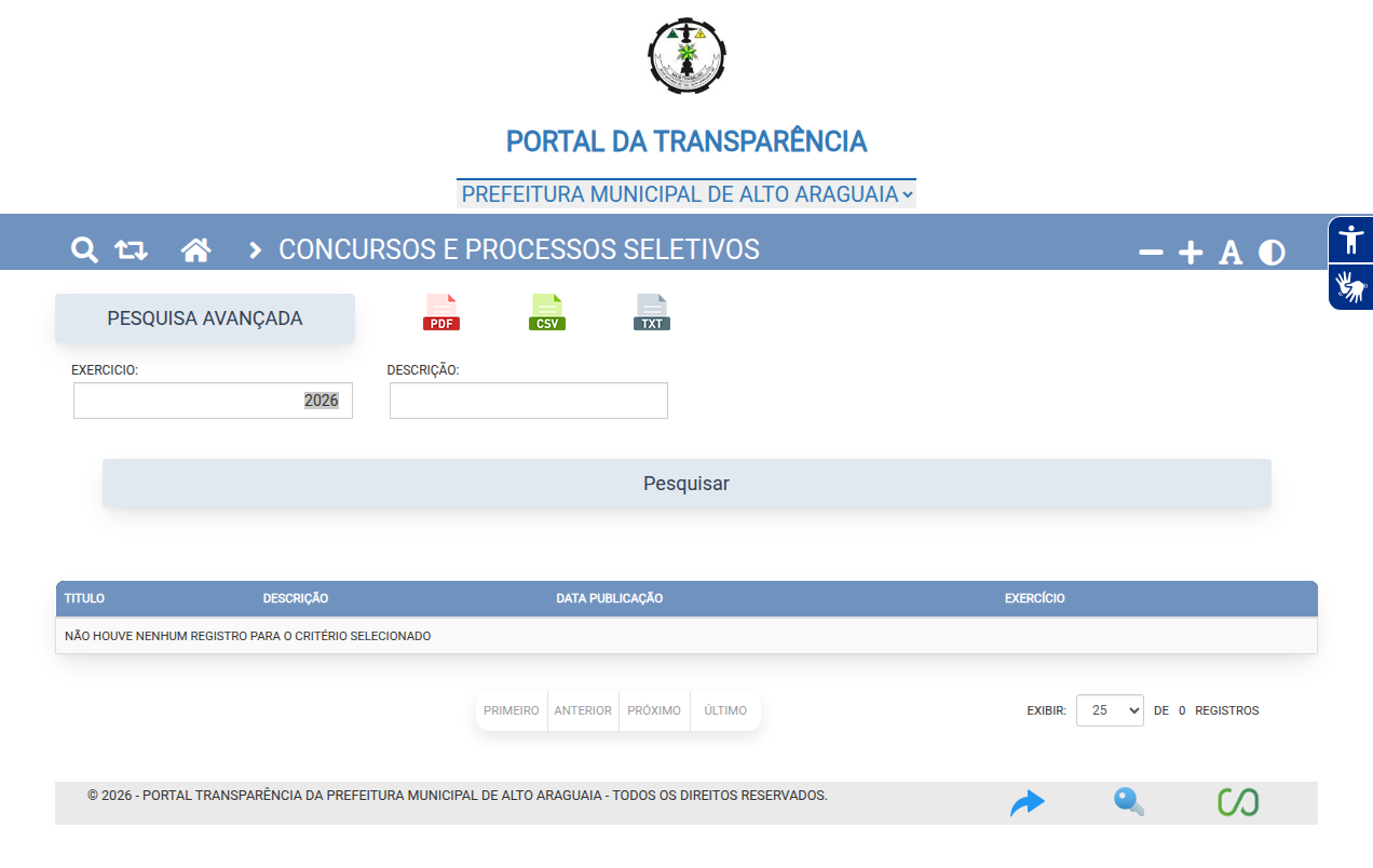 Screenshot de Concurso Sistema Conplan
