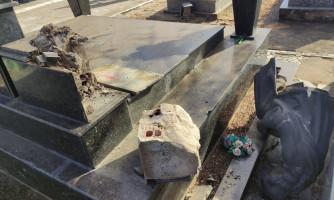 Cemitério de Alto Araguaia é alvo de vandalismo