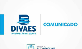 Devido manutenção, haverá  interrupção no abastecimento de água nesta segunda (18)
