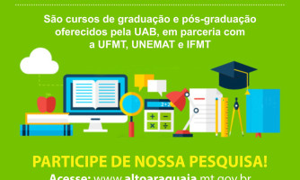 UAB realiza pesquisa para definir novos cursos de graduação e pós-graduação em Alto Araguaia
