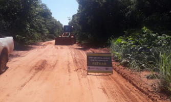 Prefeitura faz recuperação da MT-465 e mantém foco em estradas da zona rural em Alto Araguaia