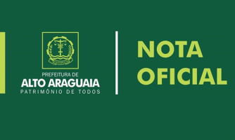 Nota oficial sobre camionete alocada no pátio da prefeitura