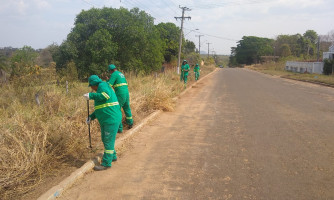 Prefeitura de Alto Araguaia leva serviços de limpeza ao Distrito do Buriti