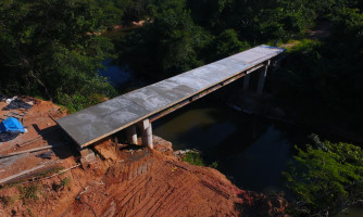 Concluída concretagem da ponte mista sobre o Rio Araguainha na MU-45