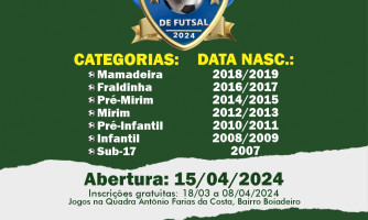 Em abril, Prefeitura de Alto Araguaia realiza Copinha Araguaia de Futsal