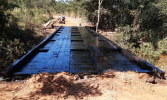 Prefeitura conclui reformas de pontes dos córregos Ribeirão Claro e Lobeira em Alto Araguaia