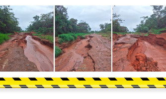 Fortes chuvas provocam estragos na região da Serra Preta; Prefeitura mobiliza equipes para reparos