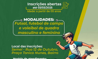 Escolinhas de iniciação esportiva estão com inscrições abertas em Alto Araguaia