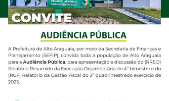 Prefeitura de Alto Araguaia realiza Audiência Pública sobre metas fiscais de 2025