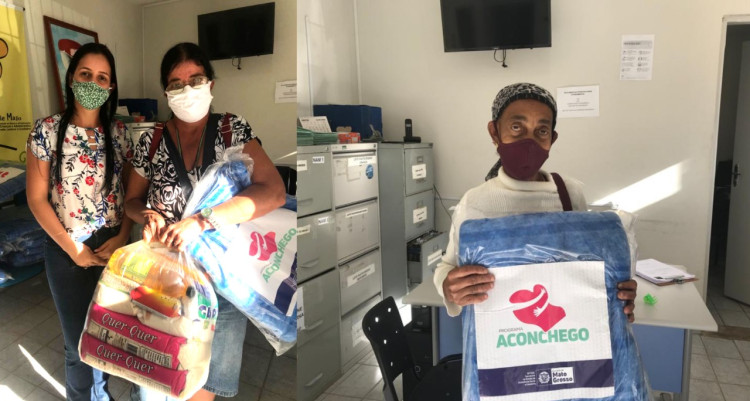 Assistência Social reforça entrega de cestas básicas e doa cobertores à comunidade