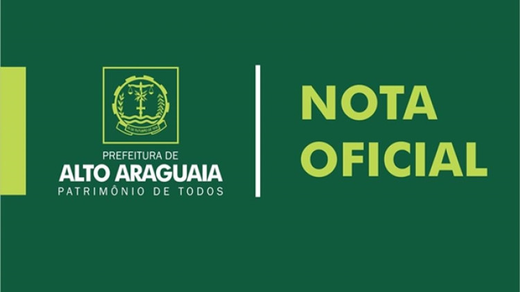 Nota oficial sobre camionete alocada no pátio da prefeitura