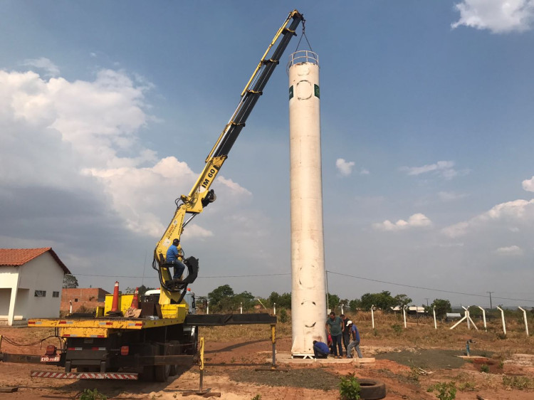 Reservatório de água é instalado pela prefeitura na Casa do Mel de Alto Araguaia