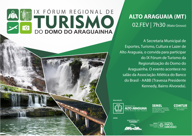 IX Fórum Regional de Turismo acontece nesta sexta-feira em Alto Araguaia