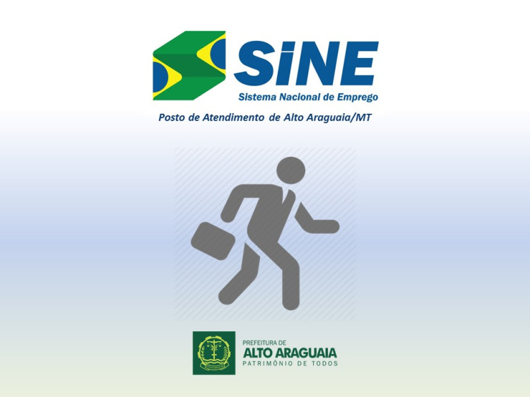 Sete vagas de emprego com curso superior estão disponíveis no Sine de Alto Araguaia