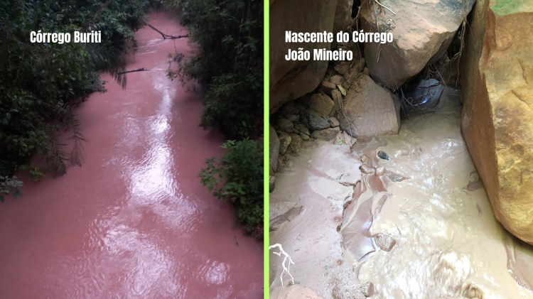 Alteração na cor da água do Córrego Buriti foi provocada por causa natural