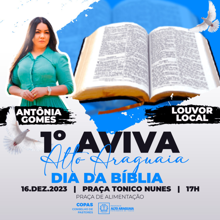 Dia da Bíblia será comemorado com show gospel de Antônia Gomes em Alto Araguaia