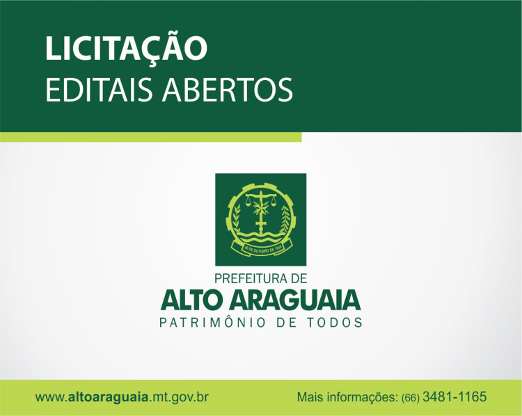 Prefeitura de Alto Araguaia abre edital para seleção de empresa para serviços de lanchonete