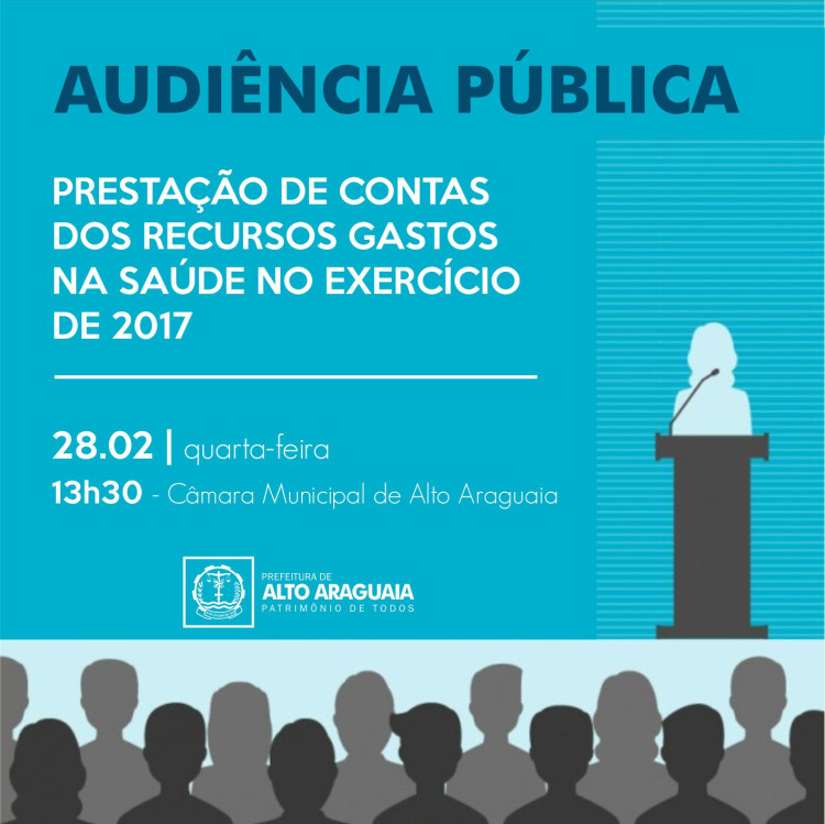 Secretaria de Saúde fará prestação de contas do exercício de 2017 nesta quarta-feira (28)