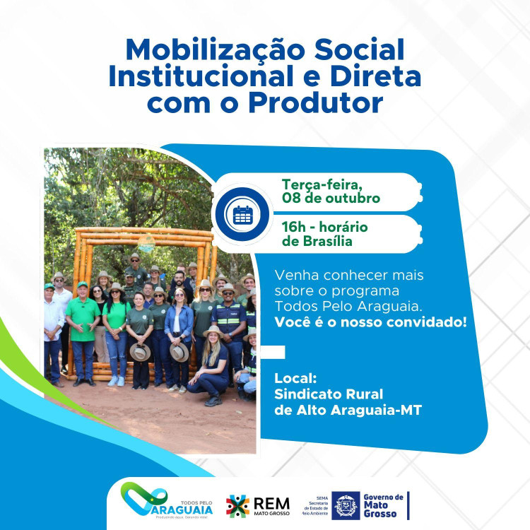 Mobilização Social Institucional e Direta com o Produtor