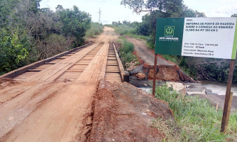 Obra da ponte sobre o Ribeirão Claro é concluída e tráfego liberado na MT-100